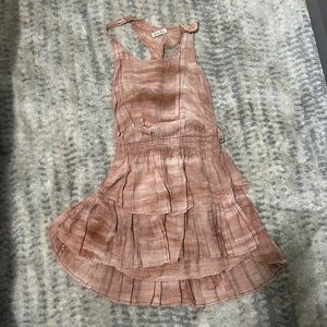 Loveshackfancy pink tie dye dress size m